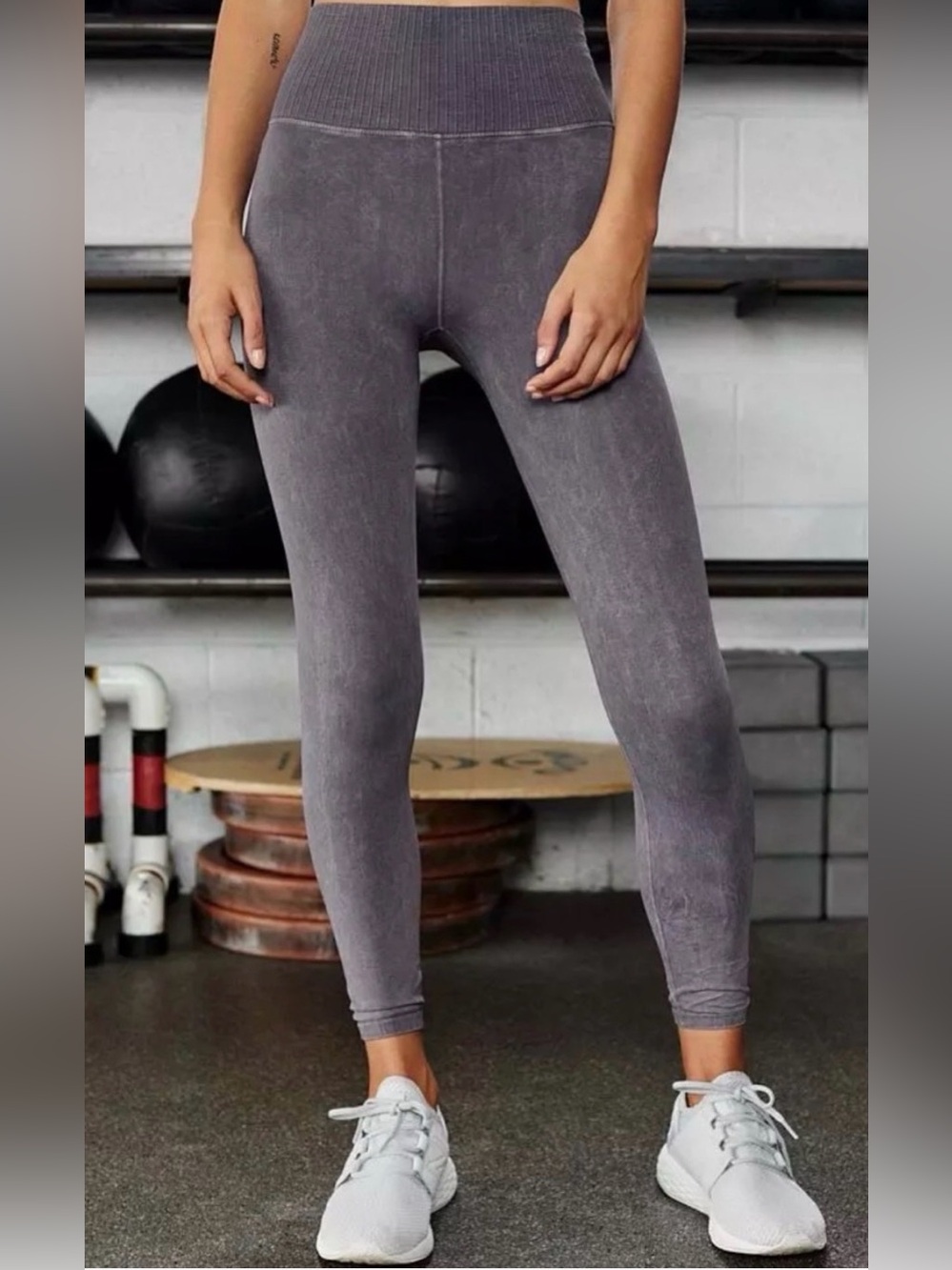 FP Movement by Free People High-Rise Washed Gray Leggings